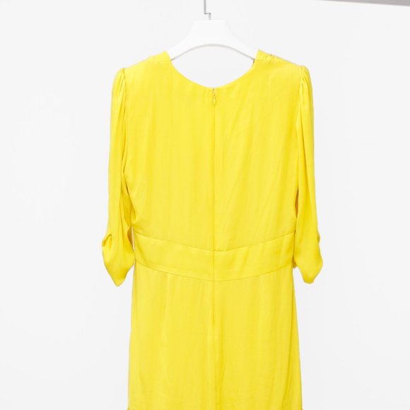 *SOLD* Smythe Yellow Satin Dress - Picture 2 of 8